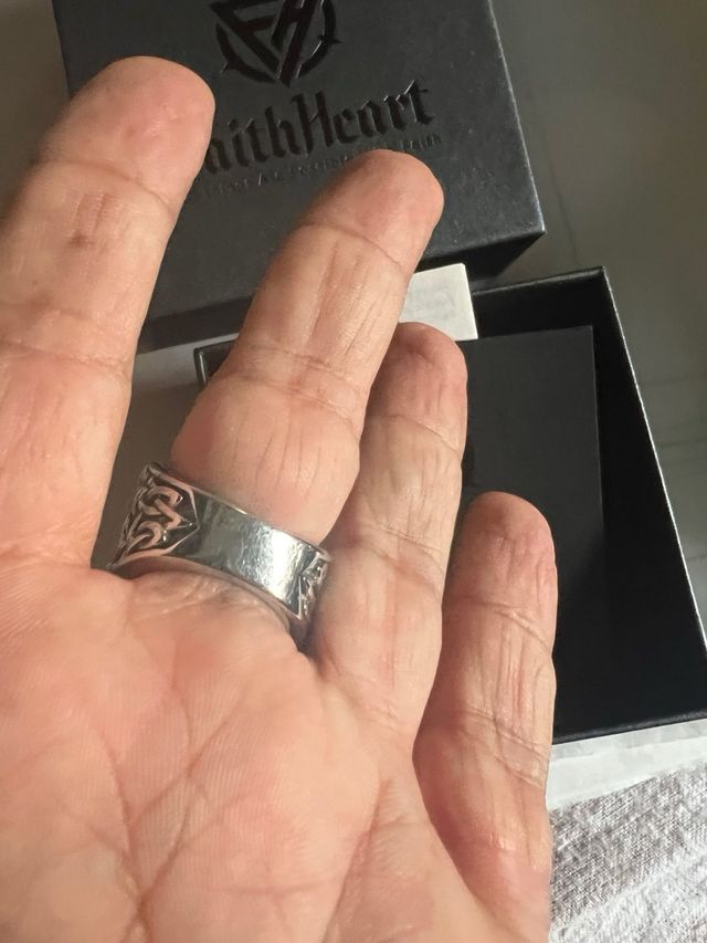 Anello FaithHeart Pietra Blu Acciaio Inox