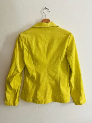 Blazer amarillo limón de pana de algodón chaqueta