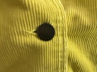 Blazer amarillo limón de pana de algodón chaqueta