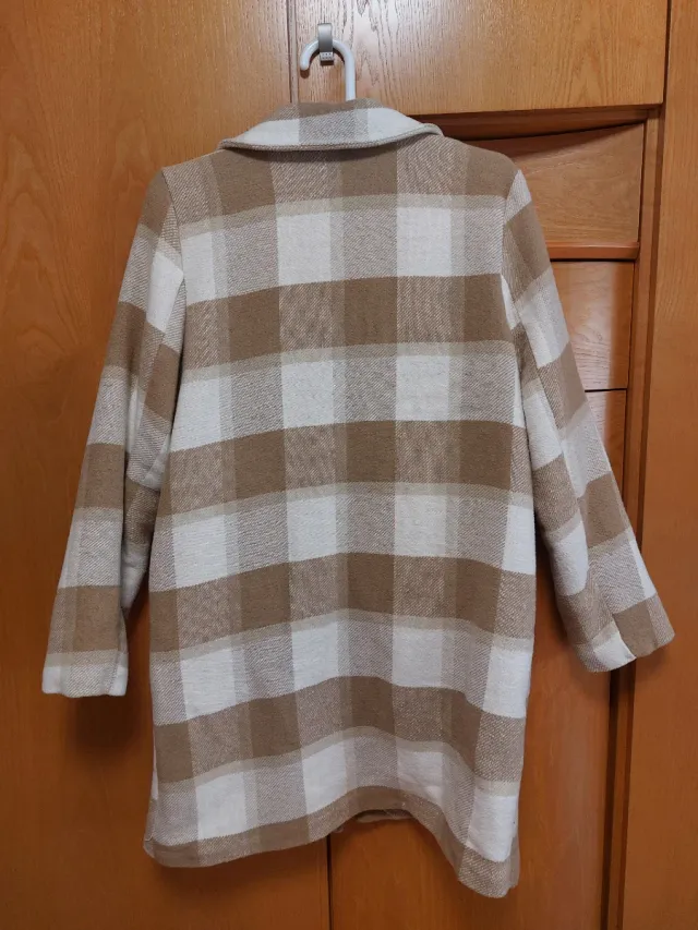 Abrigo de paño a cuadros