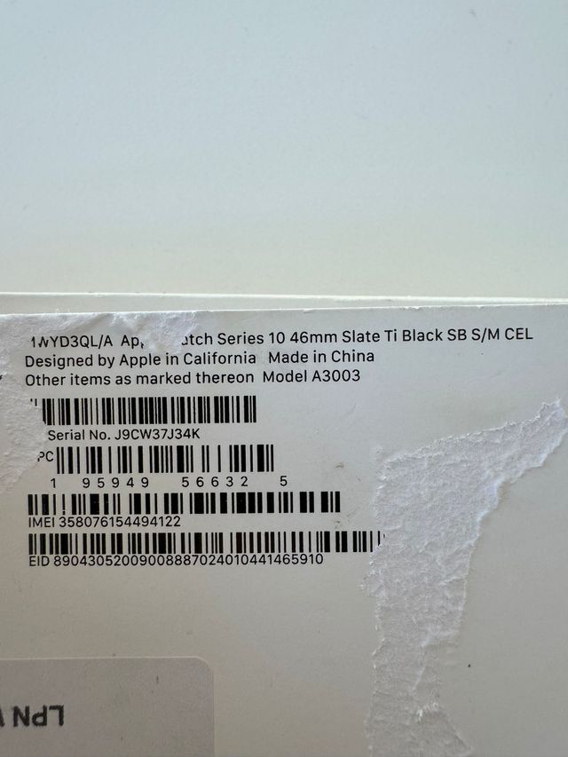 Apple Watch 10 46mm Stainless Steel 100%