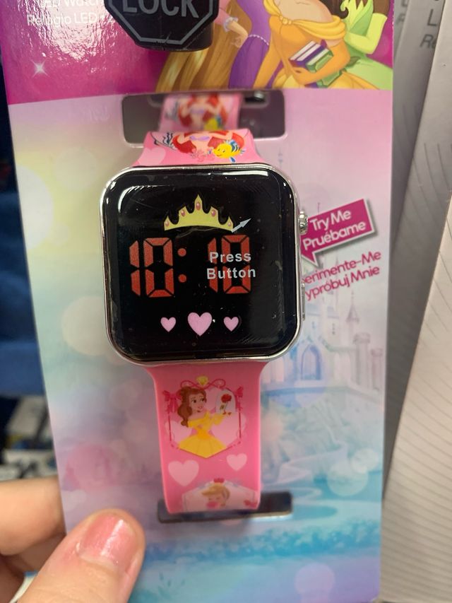 Relógio LED Princesas Disney