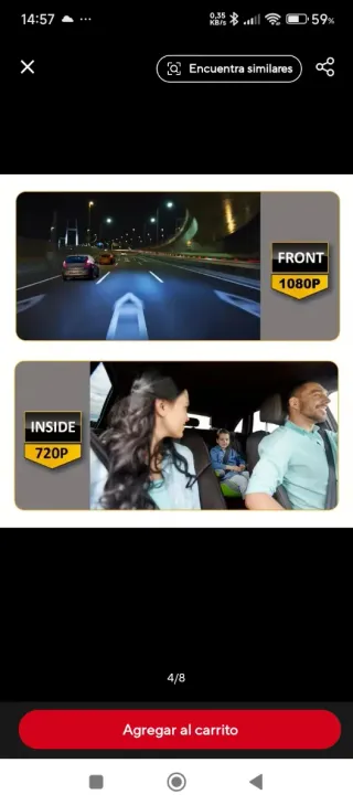 Cámara de salpicadero 1080P Dual Lens