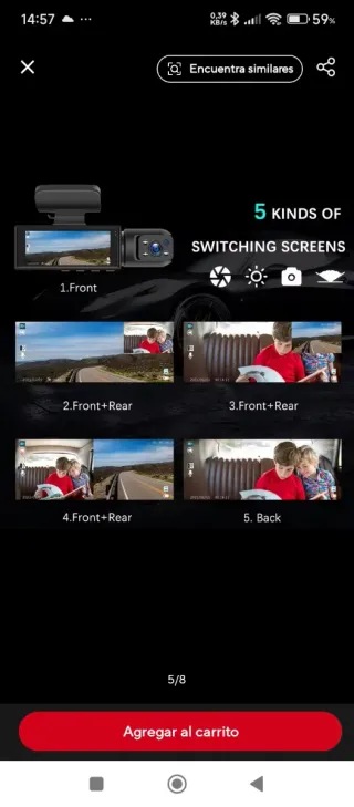 Cámara de salpicadero 1080P Dual Lens