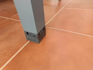 Mesa de jardín aluminio gris