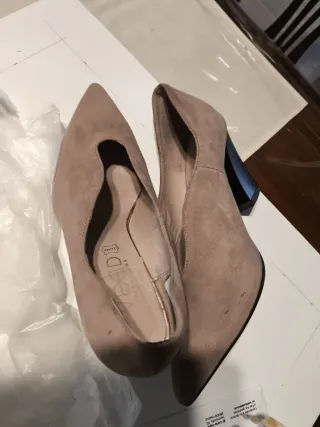 Zapatos de vestir tacón beige T39