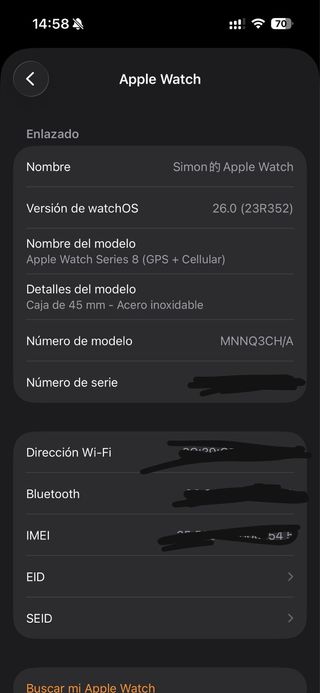Apple Watch Series 8 45mm Acero Inoxidable