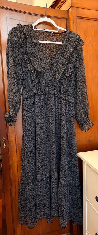 Vestido largo estampado talla M
