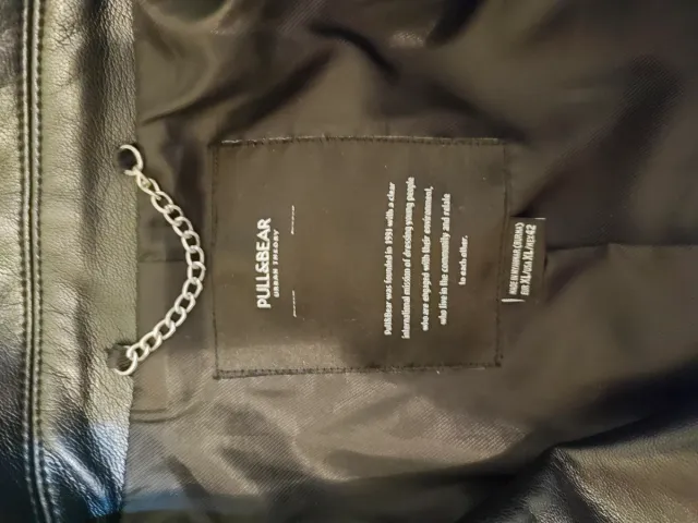 Cazadora Biker Pull&Bear Negra