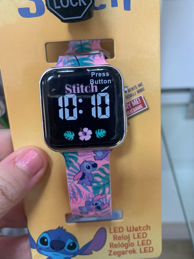 Relógio LED Stitch Disney