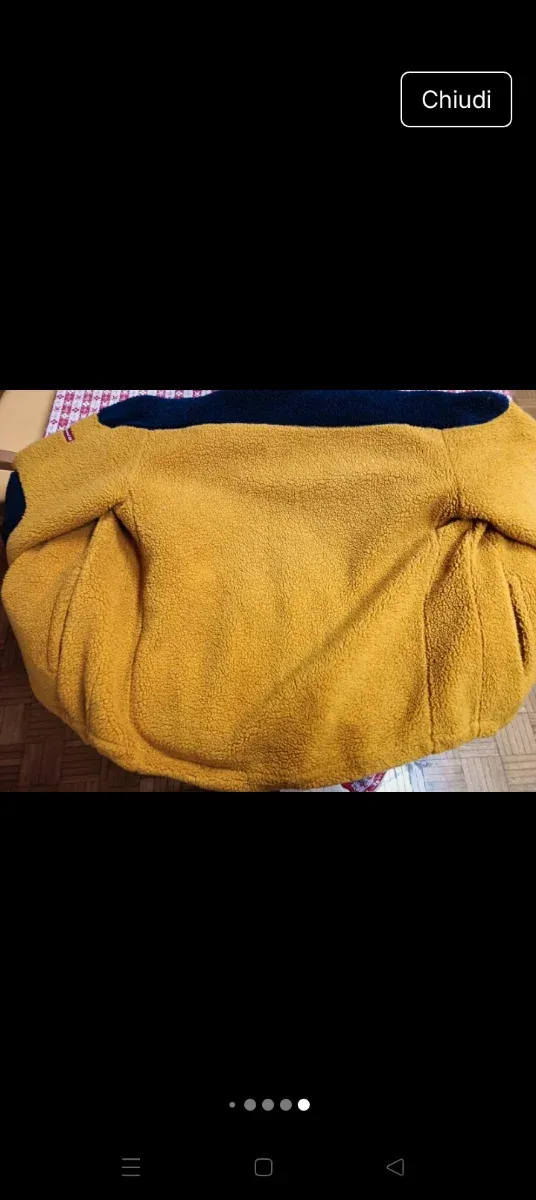 Giubbotto uomo giallo con patch Canada