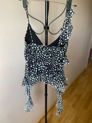 Top Zara lunares volantes S