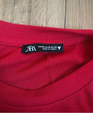 Zara Top Rosso con Coulisse