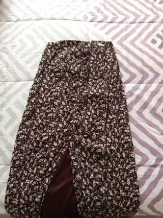 Falda larga estampada floral