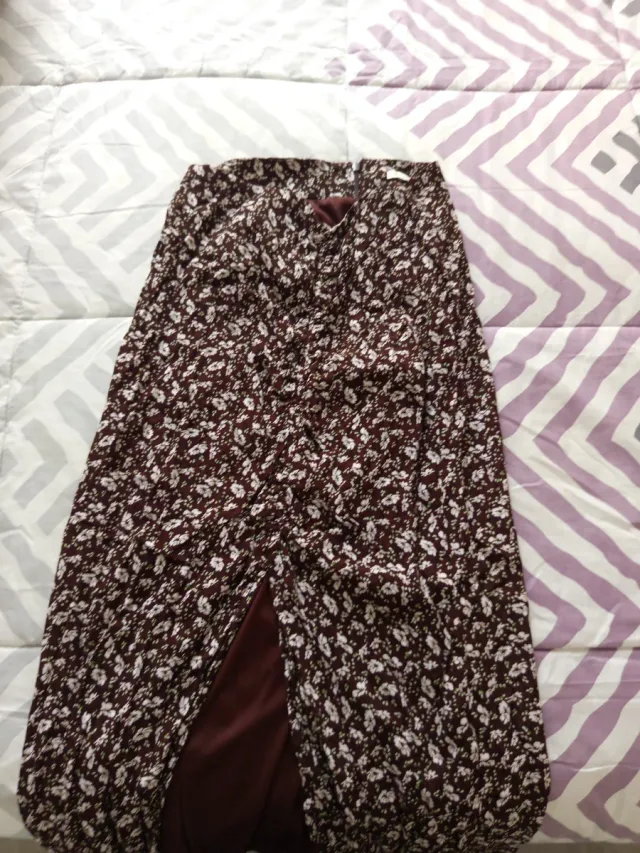 Falda larga estampada floral