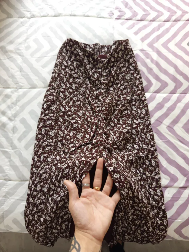 Falda larga estampada floral