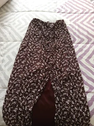 Falda larga estampada floral
