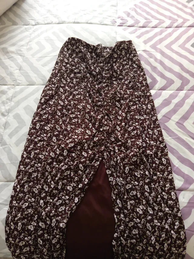 Falda larga estampada floral