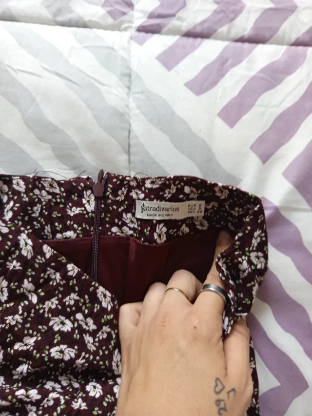 Falda larga estampada floral