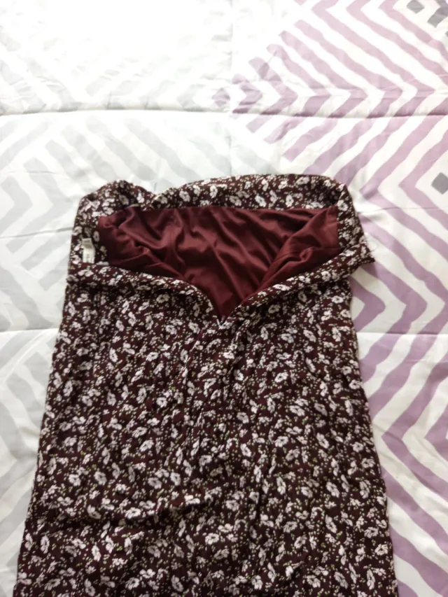 Falda larga estampada floral