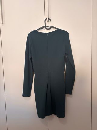 Vestito Zara verde petrolio manica lunga
