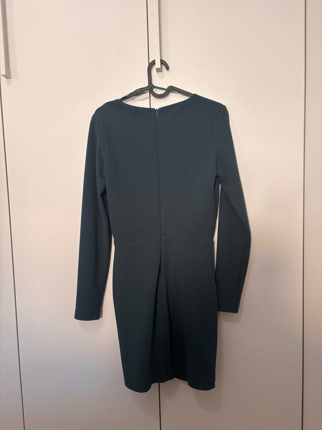 Vestito Zara verde petrolio manica lunga