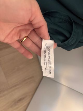 Vestito Zara verde petrolio manica lunga