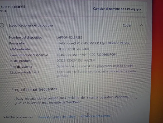 Ordenador Lenovo i3 Gris