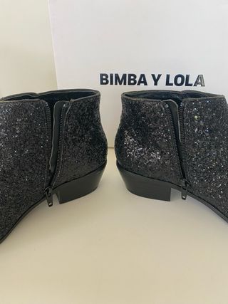 Botas Bimba y Lola T.38 Fiesta Glitter Negro