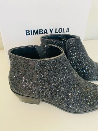 Botas Bimba y Lola T.38 Fiesta Glitter Negro