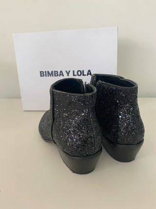 Botas Bimba y Lola T.38 Fiesta Glitter Negro