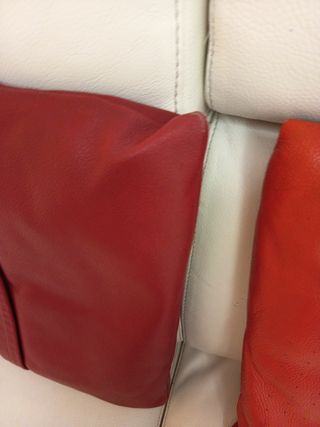 Coppia Cuscini Pelle 45x45 cm Rossi