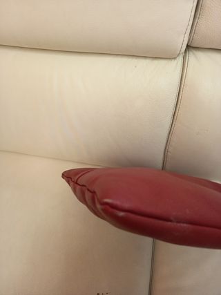 Coppia Cuscini Pelle 45x45 cm Rossi