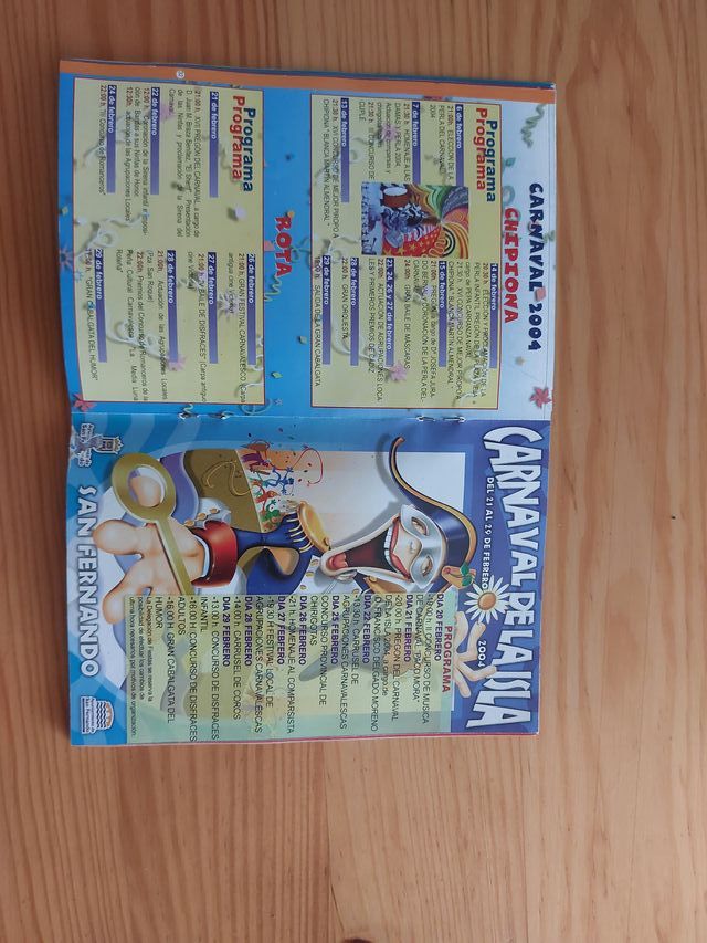 Folleto Carnaval Cádiz Febrero 2004