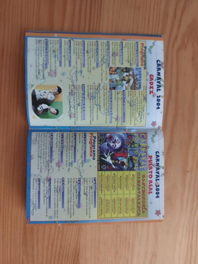 Folleto Carnaval Cádiz Febrero 2004