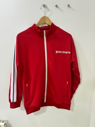 Sudadera Palm Angels Roja Cremallera