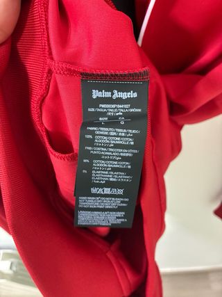 Sudadera Palm Angels Roja Cremallera