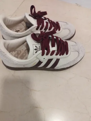 Zapatillas Adidas Samba Beige y Burdeos