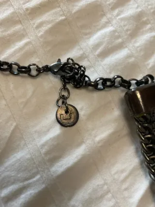 Collar Adolfo Dominguez Rojo y Plateado