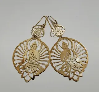 Pendientes Budha Dorados