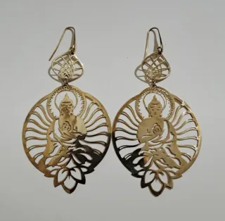Pendientes Budha Dorados