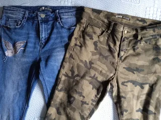Lote 2 Pantalónes vaqueros Stradivarius T.40