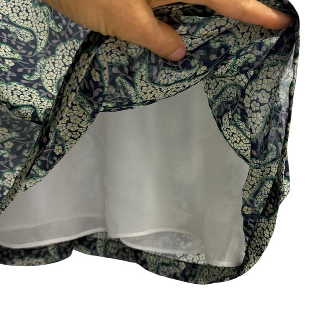 Talla M - Vestido estampado verde y azul