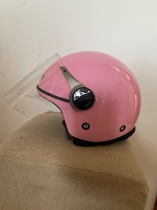 Casco Moto Rosa LS2