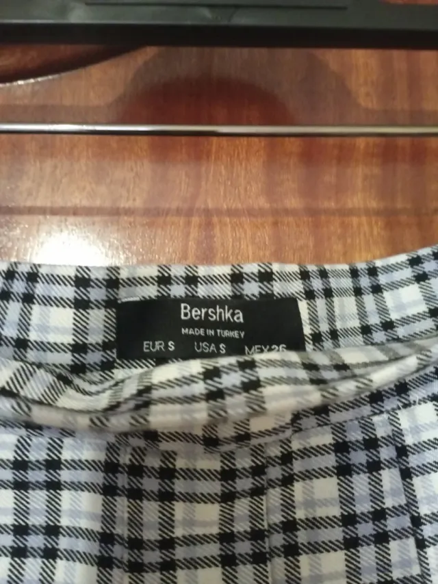 Falda de tablas cuadros blanco y negro