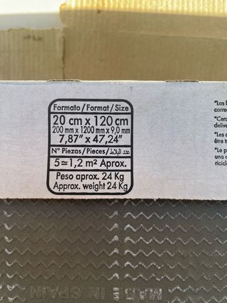 Baldosas Baldocer efecto madera para suelo.