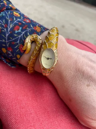 Reloj Pulsera Serpiente Dorado Mujer