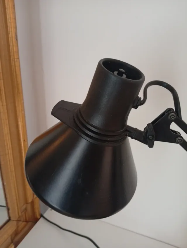 Lampada Fase Anni '60 Nera in Metallo