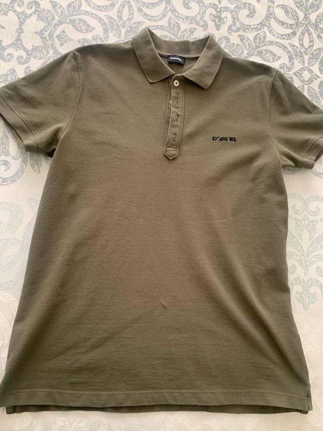 Polo Diesel verde oliva talla M manga corta