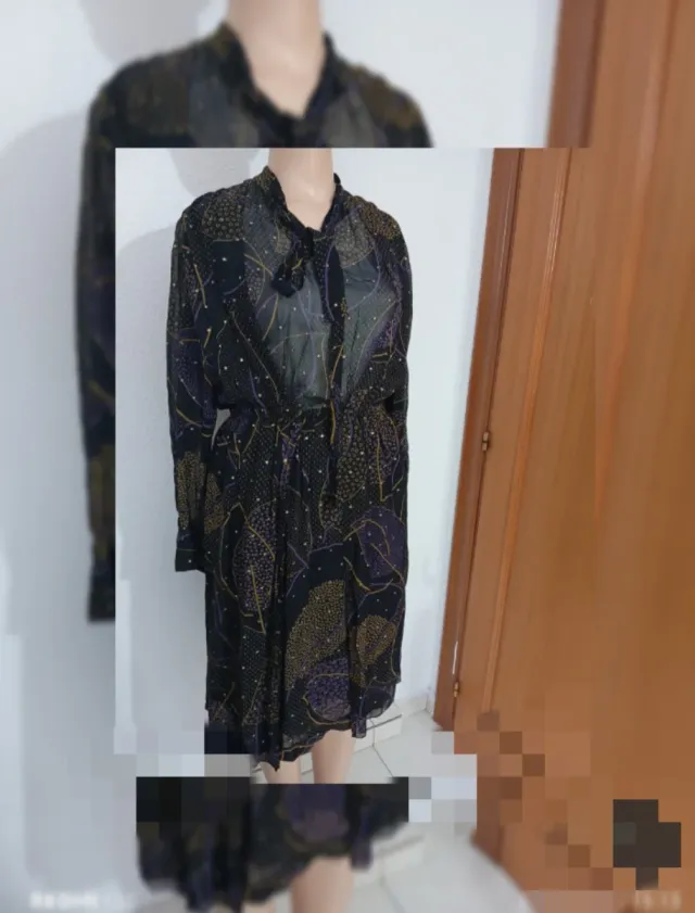 Vestido largo estampado